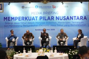 Media Briefing Triwulan II -2025 Kolaborasi BI, OJK, Kementerian Keuangan, dan LPS II Provinsi Jawa Timur